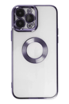 Apple iPhone 14 Pro Kılıf Slot Silikon - Mor