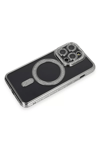 Apple iPhone 14 Pro Max Kılıf Joke Simli Magneticsafe Kılıf - Gri