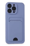 Apple iPhone 14 Pro Max Kılıf Kelvin Kartvizitli Silikon - Lila