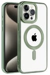 Apple iPhone 14 Pro Max Kılıf Kronos Magsafe Kapak - Koyu Yeşil
