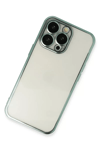 Apple iPhone 14 Pro Max Kılıf Lensli Silikon - Yeşil