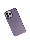 Apple iPhone 14 Pro Max Kılıf Modos Metal Kapak - Derin Mor