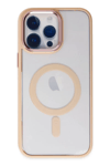 Apple iPhone 14 Pro Max Kılıf Room Magneticsafe Silikon - Pudra