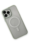 Apple iPhone 14 Pro Max Kılıf Room Magneticsafe Silikon - Su Yeşili