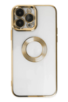 Apple iPhone 14 Pro Max Kılıf Slot Silikon - Gold