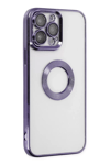 Apple iPhone 14 Pro Max Kılıf Slot Silikon - Mor