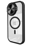 Apple iPhone 14 Pro Max Kılıf Teleskop Lens Magsafe Silikon Kapak - Siyah
