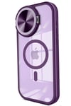 Apple iPhone 14 Pro Max Kılıf Teleskop Lens Magsafe Silikon Kapak - Derin Mor