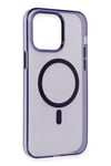 Apple iPhone 14 Pro Max Kılıf Tron Şeffaf Magsafe Kapak - Derin Mor
