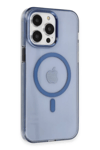 Apple iPhone 14 Pro Max Kılıf Tron Şeffaf Magsafe Kapak - Mavi