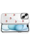 Apple iPhone 15 Fiyonk Desenli Kapak - Desen 9