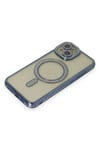 Apple iPhone 15 Kılıf Joke Simli Magneticsafe Kılıf - Lacivert