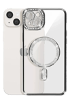 Apple iPhone 15 Kılıf Joke Simli Magneticsafe Kılıf - Siyah