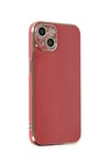 Apple iPhone 15 Kılıf Volet Silikon - Kırmızı