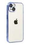 Apple iPhone 15 Lensli Silikon - Açık Mavi