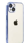 Apple iPhone 15 Lensli Silikon - Açık Mavi