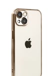 Apple iPhone 15 Lensli Silikon - Çöl Titanyum