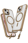 Apple iPhone 15 Plus Kılıf Enka Magsafe Silikon Kılıf - Desert