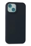 Apple iPhone 15 Plus Kılıf Nano içi Kadife Silikon - Lacivert