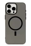 Apple iPhone 15 Pro Kılıf Anka PC Magneticsafe Sert Metal Kapak - Siyah