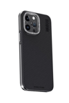 Apple iPhone 15 Pro Kılıf Aramid 600D Kevlar Karbon Fiber Magsafe Kapak - Gri