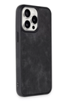 Apple iPhone 15 Pro Kılıf Aras Deri Kapak - Siyah