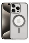 Apple iPhone 15 Pro Kılıf Erozi Magsafe Kapak - Gümüş