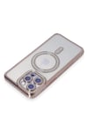 Apple iPhone 15 Pro Kılıf Joke Simli Magneticsafe Kılıf - Pembe