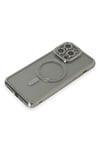 Apple iPhone 15 Pro Kılıf Joke Simli Magneticsafe Kılıf - Gri