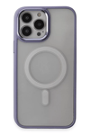 Apple iPhone 15 Pro Kılıf Room Magneticsafe Silikon - Lila