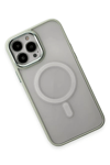Apple iPhone 15 Pro Kılıf Room Magneticsafe Silikon - Su Yeşili