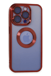 Apple iPhone 15 Pro Kılıf Slot Silikon - Kırmızı