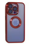 Apple iPhone 15 Pro Kılıf Slot Silikon - Kırmızı