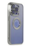 Apple iPhone 15 Pro Kılıf Slot Silikon - Gümüş