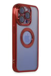 Apple iPhone 15 Pro Kılıf Slot Silikon - Kırmızı