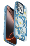 Apple iPhone 15 Pro Max Flower Series Magsafe Kapak - Mavi