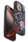 Apple iPhone 15 Pro Max Flower Series Magsafe Kapak - Siyah