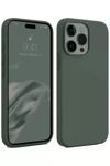 Apple iPhone 15 Pro Max Kılıf First Silikon - Koyu Yeşil