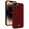 Apple iPhone 15 Pro Max Kılıf Kelvin Kartvizitli Silikon - Bordo
