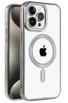 Apple iPhone 15 Pro Max Kılıf Kronos Magsafe Kapak - Titanyum Gri