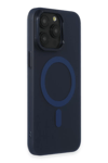Apple iPhone 15 Pro Max Kılıf Lodos Magneticsafe Mat Kapak - Mavi