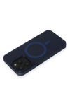 Apple iPhone 15 Pro Max Kılıf Lodos Magneticsafe Mat Kapak - Mavi
