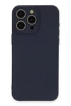 Apple iPhone 15 Pro Max Kılıf Nano içi Kadife Silikon - Lacivert