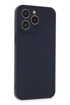 Apple iPhone 15 Pro Max Kılıf Nano içi Kadife Silikon - Lacivert