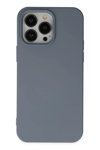 Apple iPhone 15 Pro Max Kılıf Nano içi Kadife Silikon - Gri