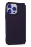 Apple iPhone 15 Pro Max Kılıf Nano içi Kadife Silikon - Mor