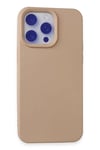 Apple iPhone 15 Pro Max Kılıf Nano içi Kadife Silikon - Pudra