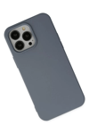 Apple iPhone 15 Pro Max Kılıf Nano içi Kadife Silikon - Gri