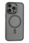 Apple iPhone 15 Pro Max Kılıf Room Magneticsafe Silikon - Gri