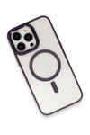Apple iPhone 15 Pro Max Kılıf Room Magneticsafe Silikon - Derin Mor